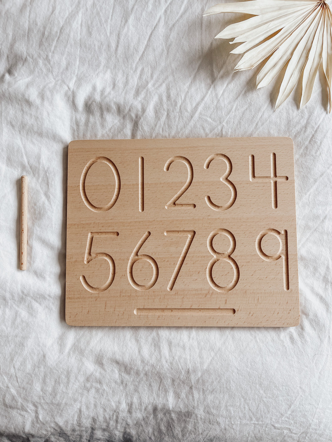 Wooden Tracing Board - Numbers